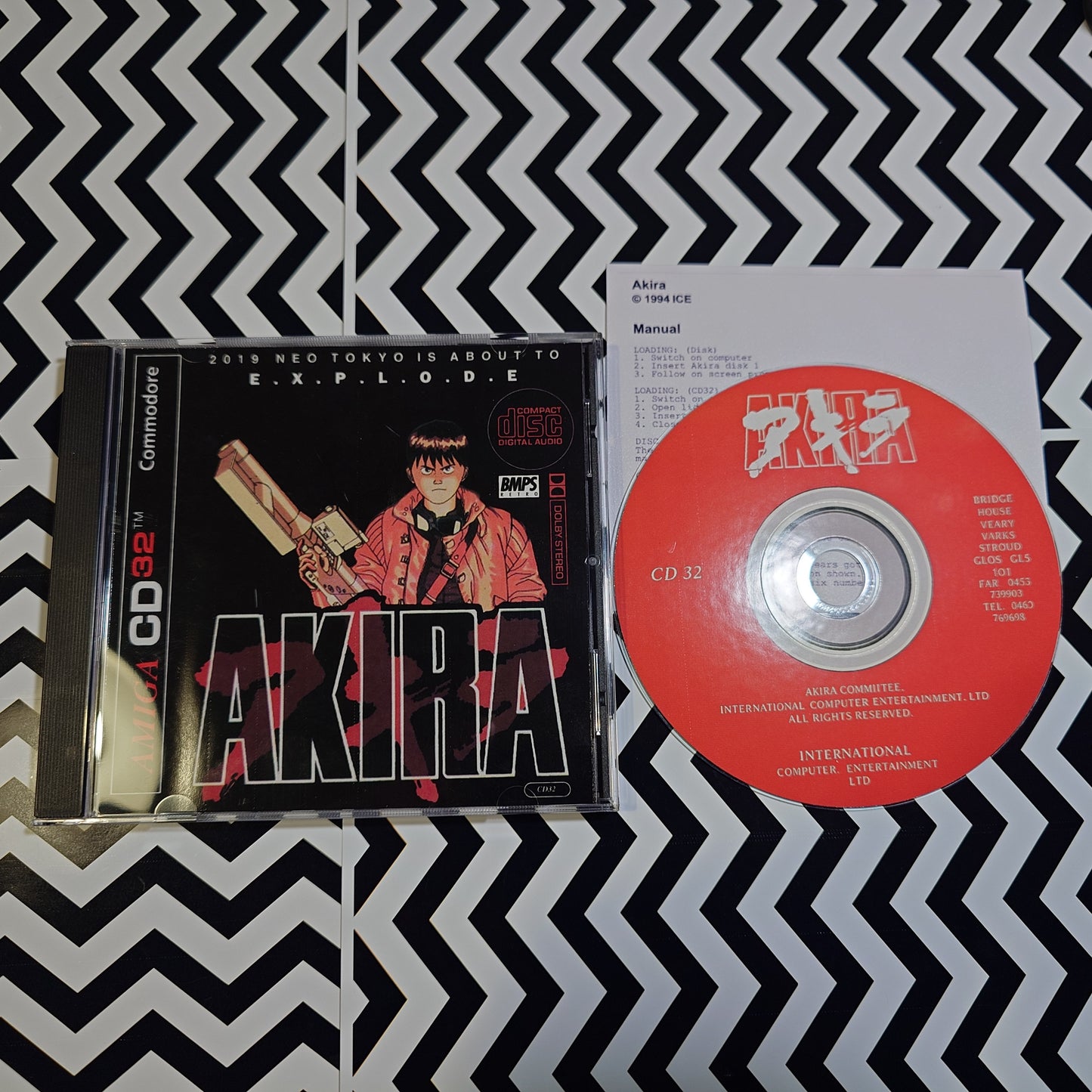 AKIRA - CD Compact Disc - Soundtrack - Custom Retro Fit Amiga CD32 Design