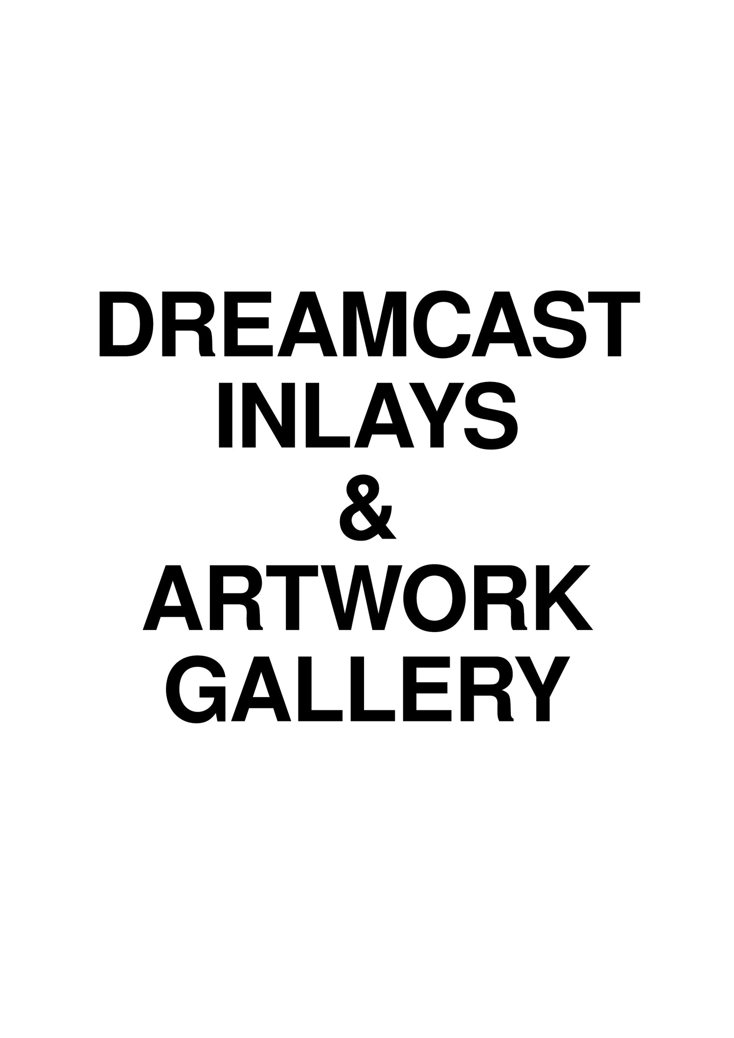 DREAMCAST - INLAYS & ARTWORK - GALLERY