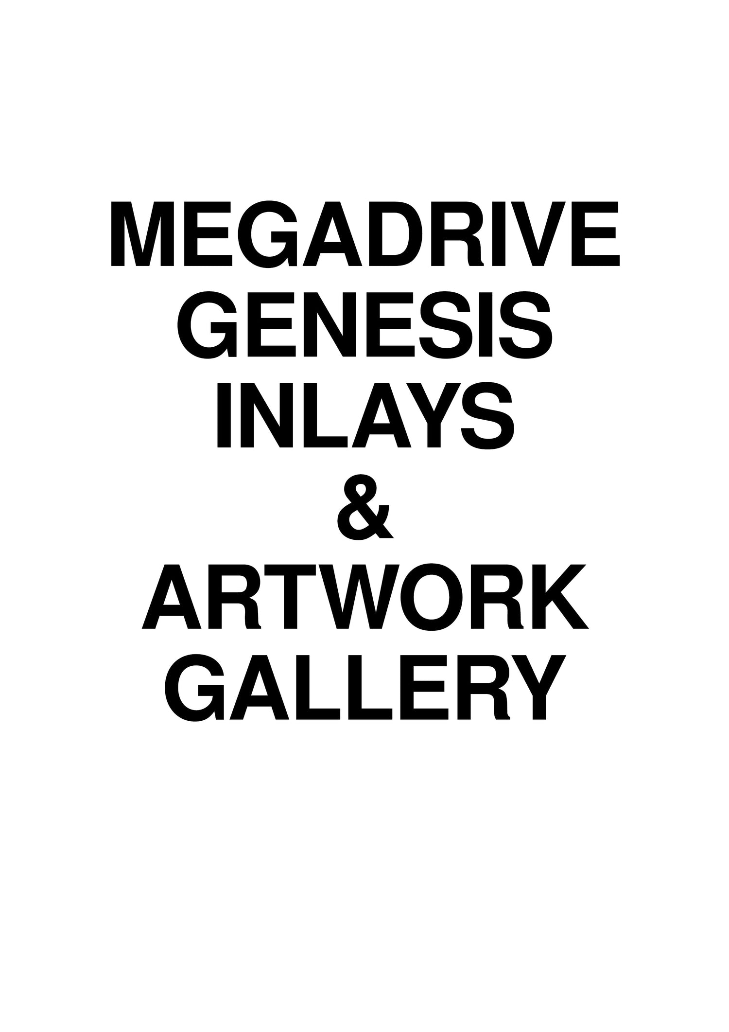 MEGADRIVE/GENESIS (SEGA) - INLAYS & ARTWORK - GALLERY