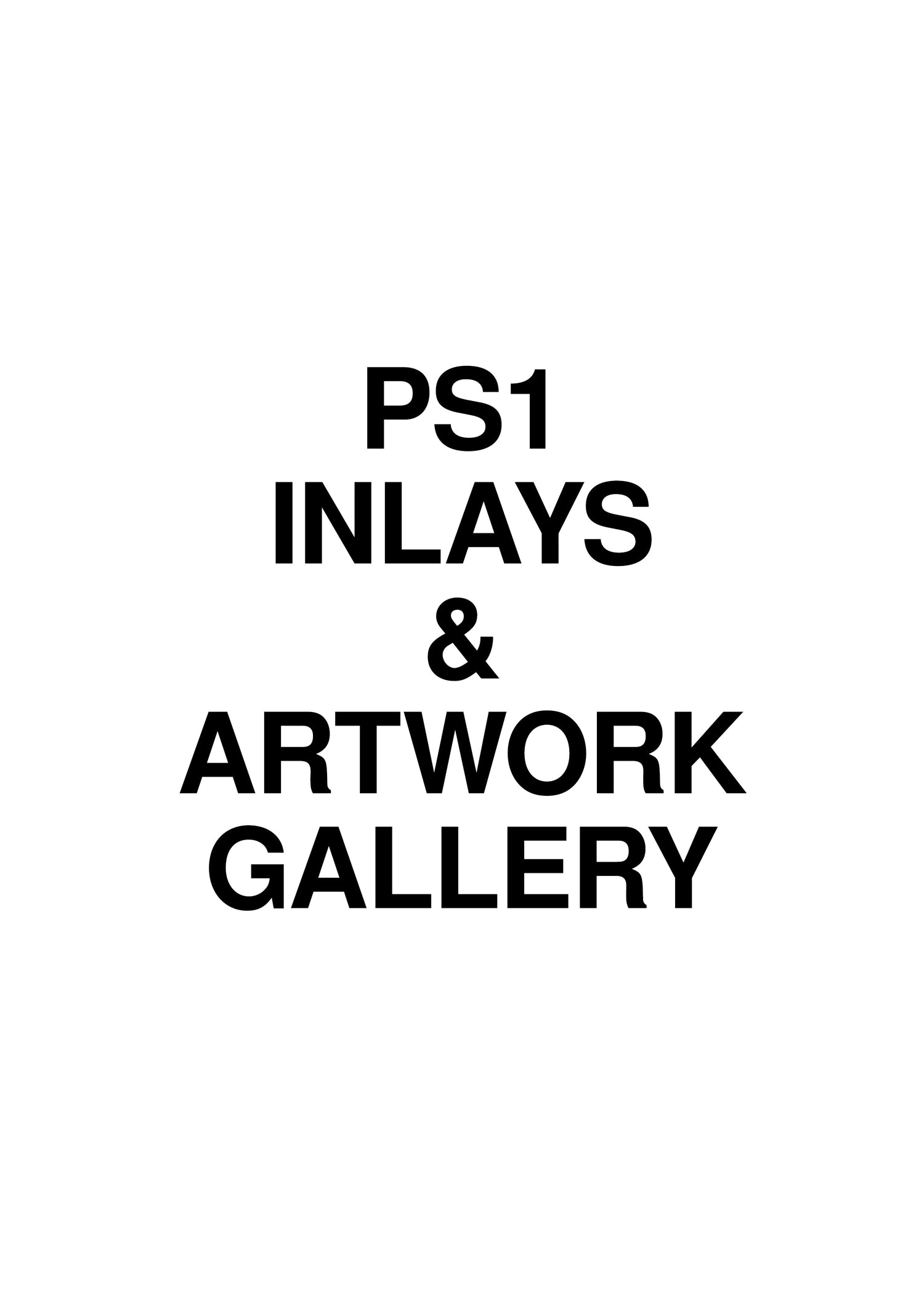 PS1 INLAYS & ARTWORK - GALLERY