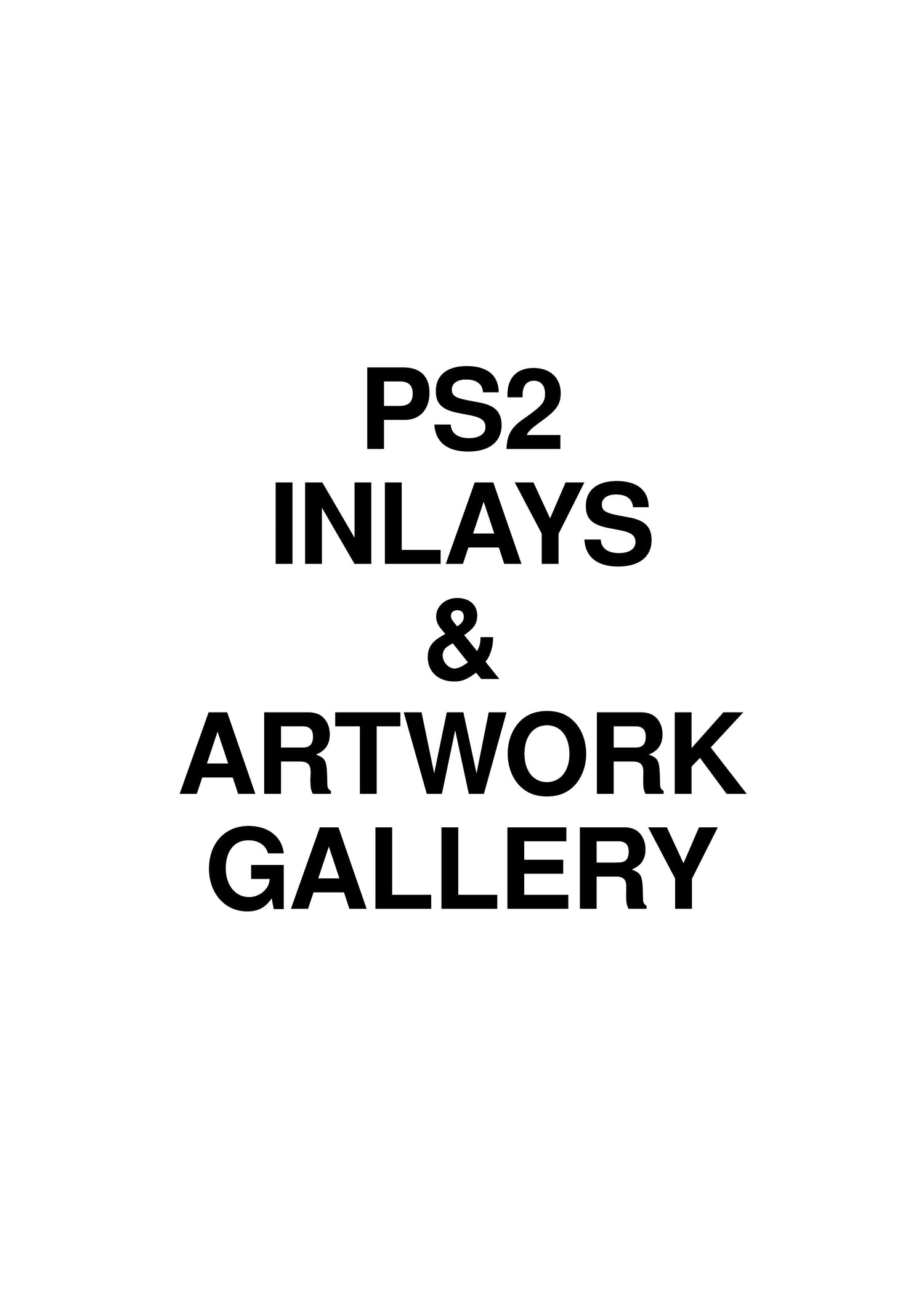 PS2 INLAYS & ARTWORK - GALLERY