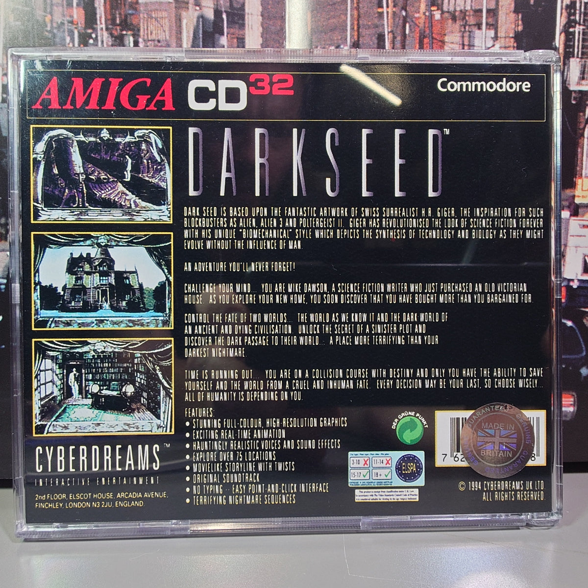 DARKSEED - Video Game Soundtrack - CD (Retro Gaming Style Jewel Case)