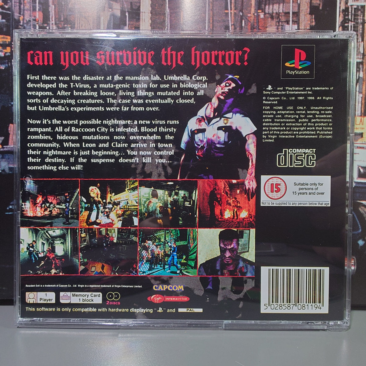 RESIDENT EVIL 2 - Video Game Soundtrack - CD (Retro Gaming Style Jewel Case)