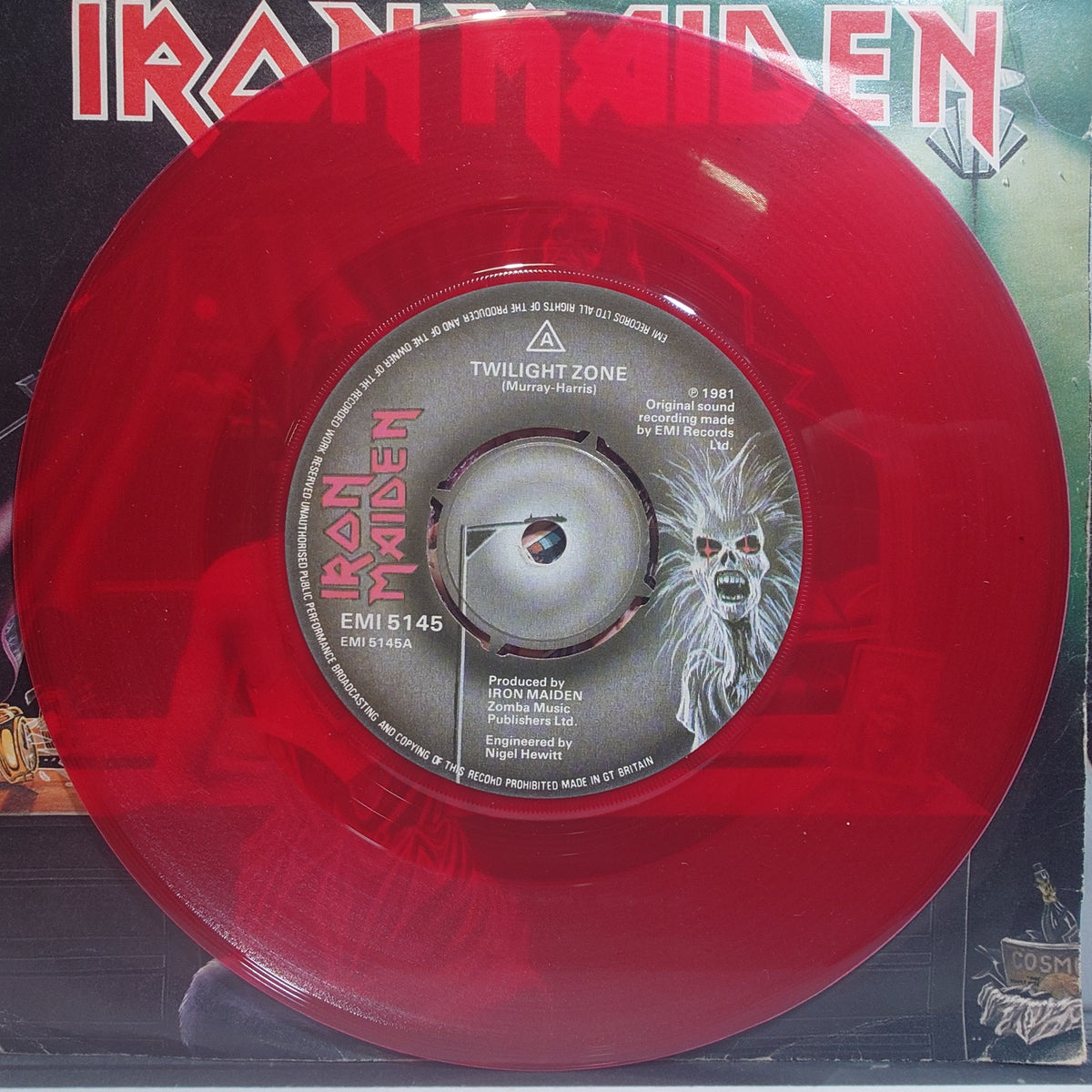 IRON MAIDEN - Twilight Zone/Wrath Child - (VINYL 7") RED