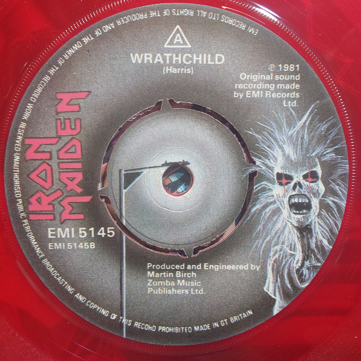 IRON MAIDEN - Twilight Zone/Wrath Child - (VINYL 7") RED