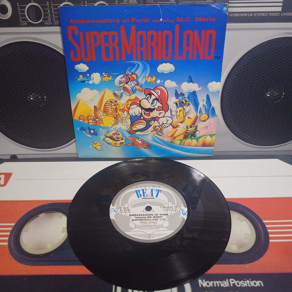 SUPER MARIO LAND - Ambassadors of Funk Feat M.C. Mario - (VINYL 7")
