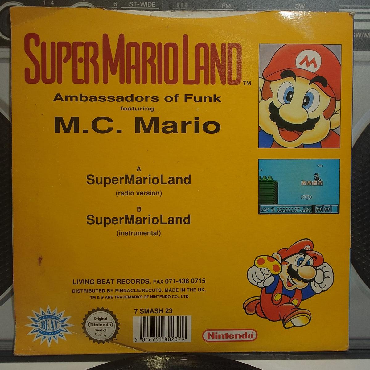 SUPER MARIO LAND - Ambassadors of Funk Feat M.C. Mario - (VINYL 7")